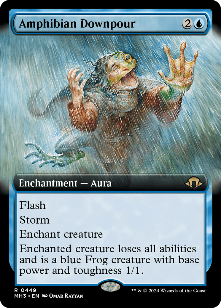 Amphibian Downpour (MH3-449) - Modern Horizons 3: (Extended Art)