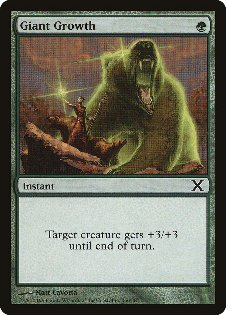 Giant Growth (10E-266) - Tenth Edition Foil