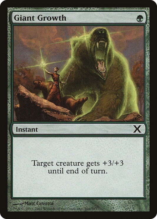 Giant Growth (10E-266) - Tenth Edition Foil