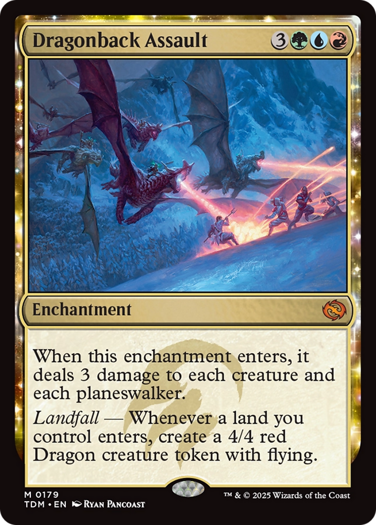 Dragonback Assault (TDM-179) - Tarkir: Dragonstorm: (enchantment) Foil