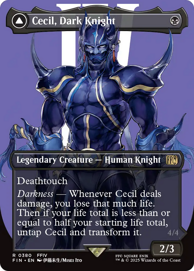 Cecil, Dark Knight (Borderless) (FIN-380) - FINAL FANTASY (Borderless) Foil