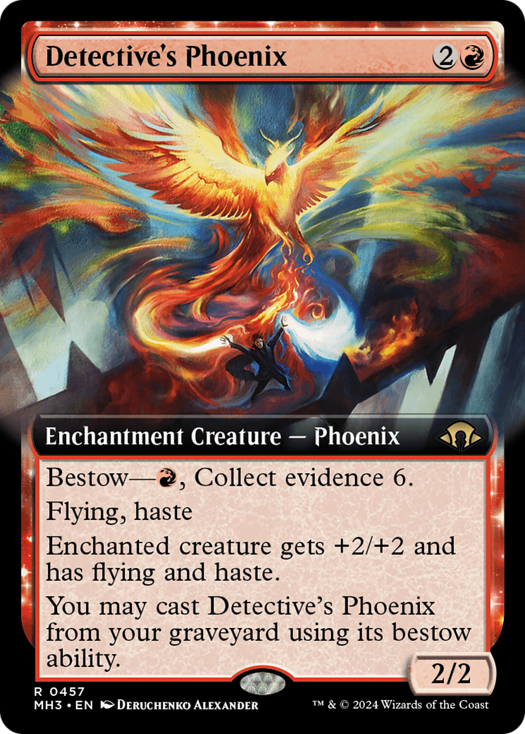 Detective's Phoenix (MH3-457) - Modern Horizons 3: (Extended Art, enchantment) Foil