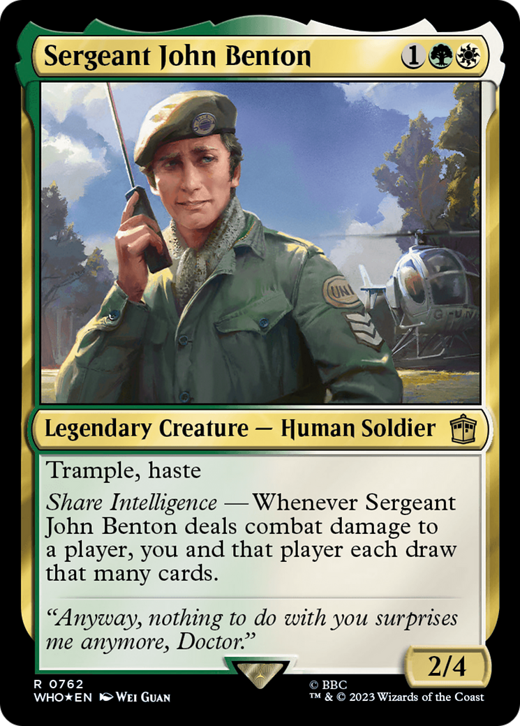 Sergeant John Benton (WHO-762) - Doctor Who Foil