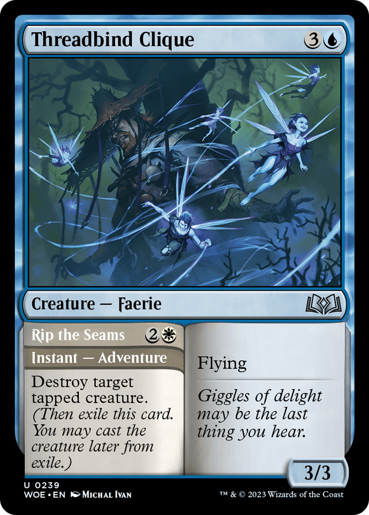 Threadbind Clique // Rip the Seams (WOE-239) - Wilds of Eldraine