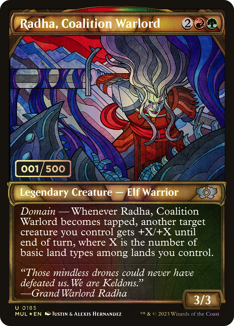 Radha, Coalition Warlord (MUL-185) - Multiverse Legends: (Showcase) Foil