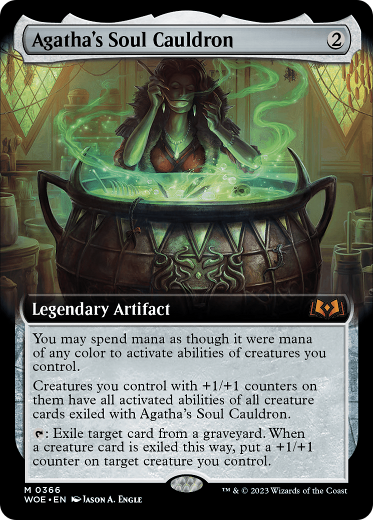 Agatha's Soul Cauldron (WOE-366) - Wilds of Eldraine: (Extended Art)