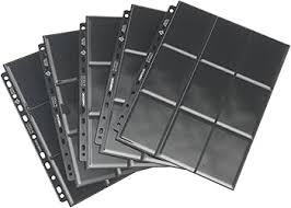 Single Binder Page - 18 pocket Sideloading (Black)