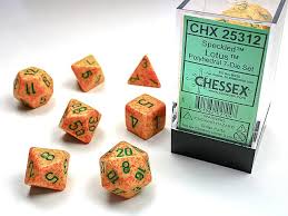 Dice Chessex 7-Dice Set Speckled: Lotus