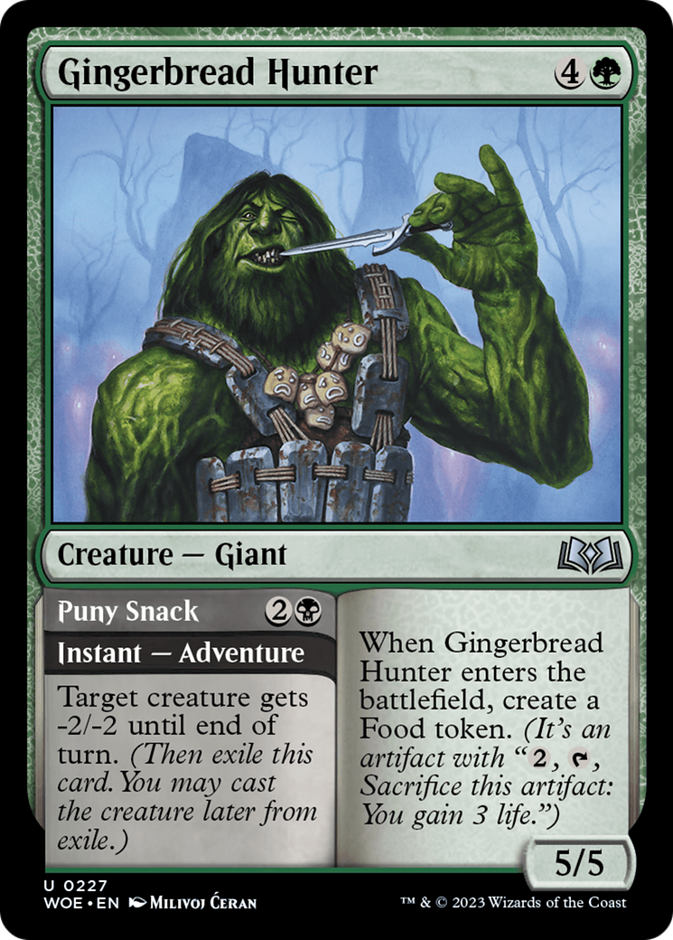 Gingerbread Hunter // Puny Snack (WOE-227) - Wilds of Eldraine Foil