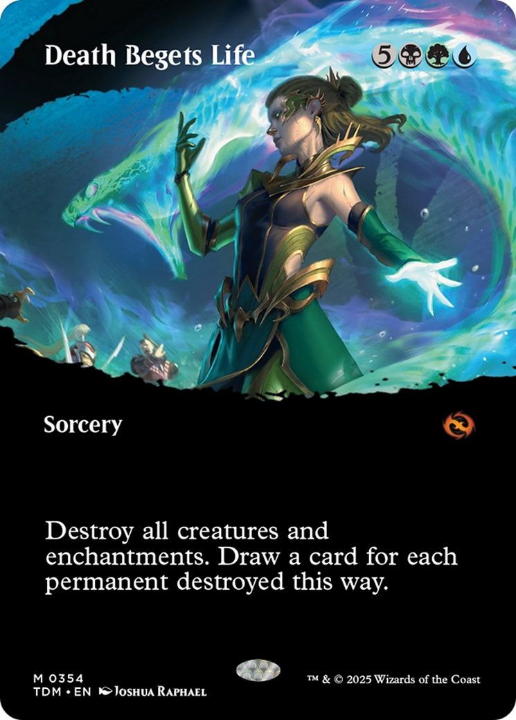 Death Begets Life (TDM-354) - Tarkir: Dragonstorm: (Showcase) (Borderless) Foil