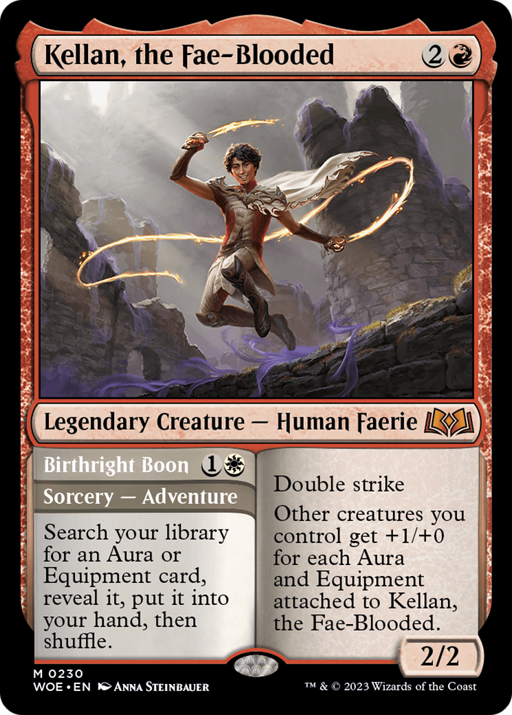 Kellan, the Fae-Blooded // Birthright Boon (WOE-230) - Wilds of Eldraine Foil