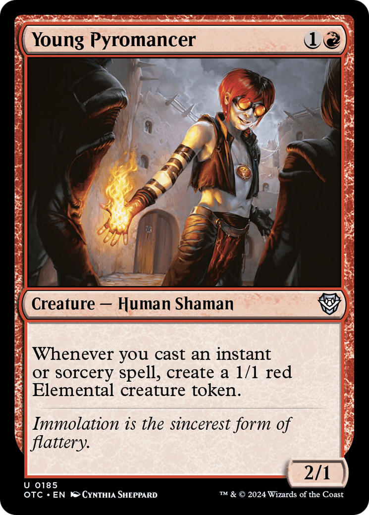 Young Pyromancer (OTC-185) - Outlaws of Thunder Junction Commander