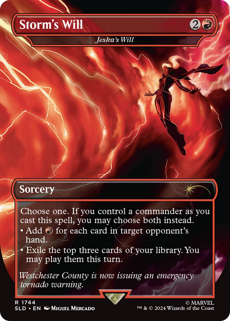 Jeska's Will (SLD-1744) - Secret Lair Drop / Storm's Will (Borderless)