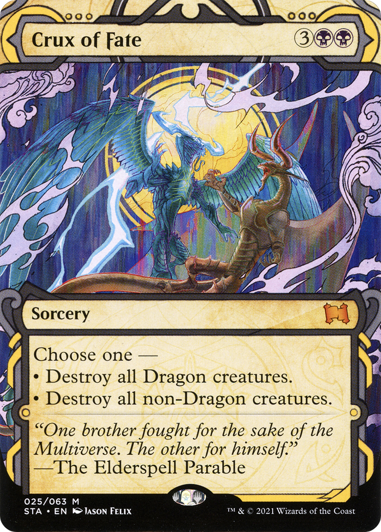 Crux of Fate (STA-025) - Strixhaven Mystical Archive: (Showcase) (Borderless) Foil