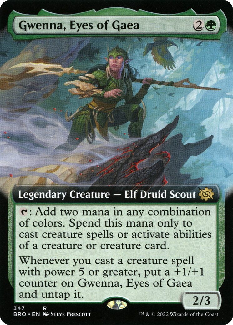 Gwenna, Eyes of Gaea (BRO-347) - The Brothers' War: (Extended Art)