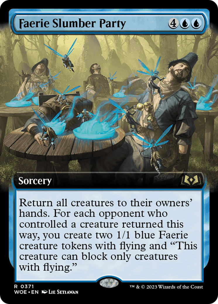 Faerie Slumber Party (WOE-371) - Wilds of Eldraine: (Extended Art) Foil