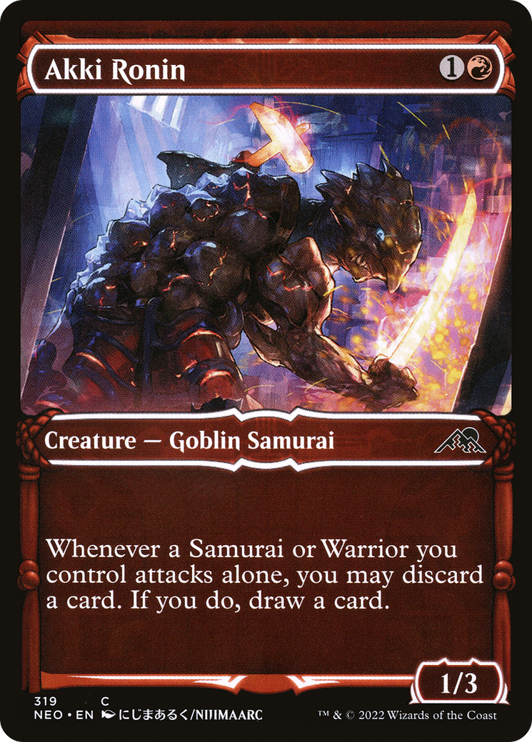 Akki Ronin (NEO-319) - Kamigawa: Neon Dynasty: (Showcase) Foil
