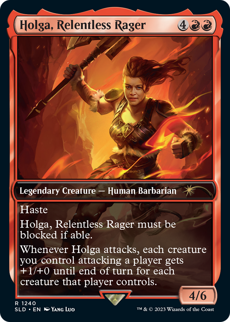 Jurin, Leading the Charge (SLD-1240) - Secret Lair Drop / Holga, Relentless Rager Foil