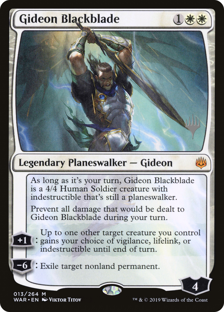 Gideon Blackblade (PPELD-013) - War of the Spark Promos