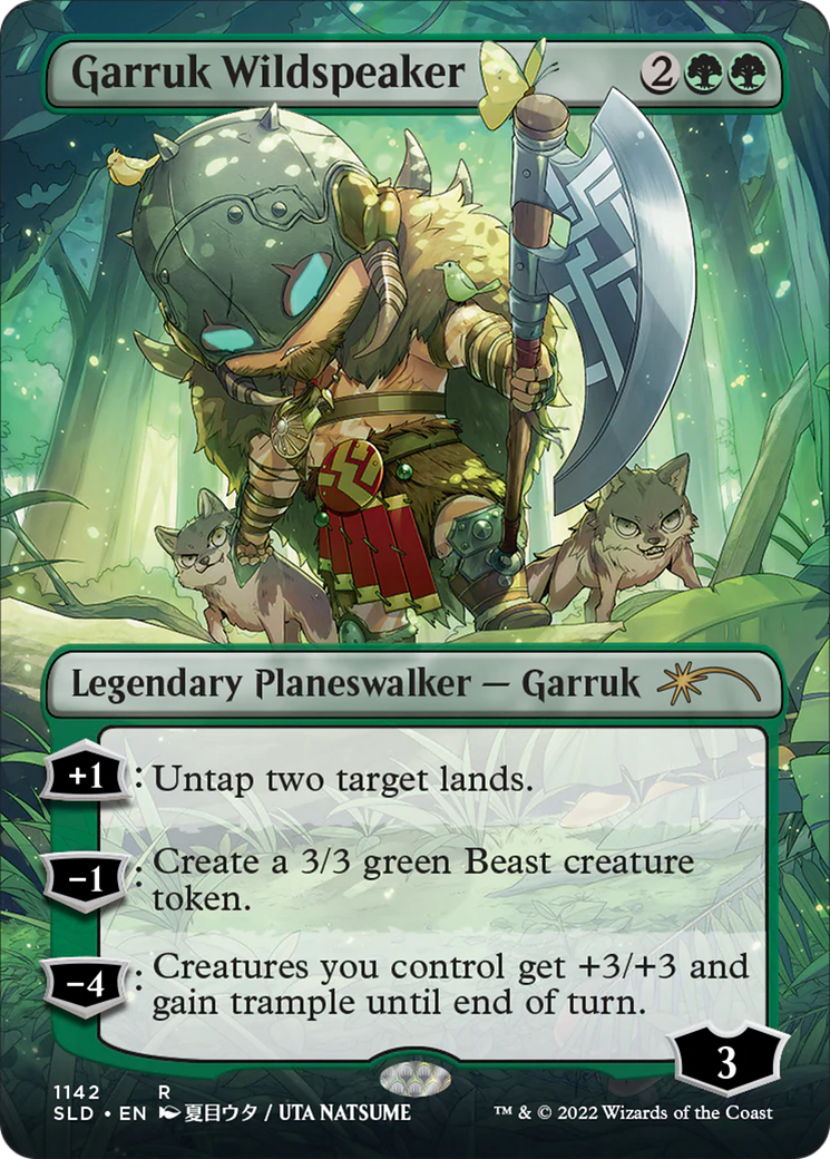 Garruk Wildspeaker (SLD-1142) - Secret Lair Drop (Borderless) Foil