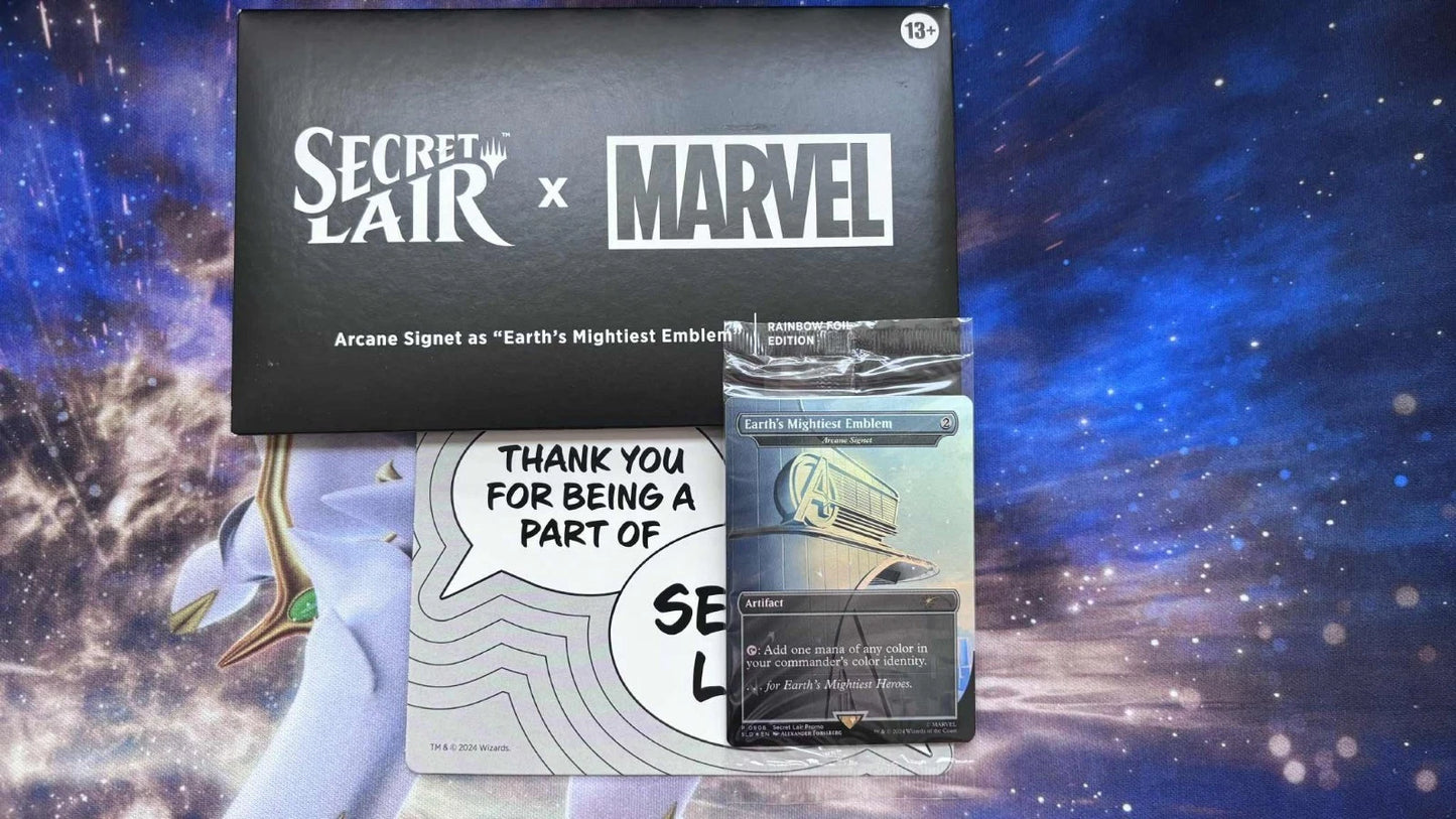 Secret Lair: MARVEL RAINBOW FOIL Arcane Signet as "Earth's Mightest Emblem"