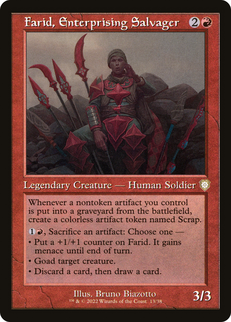 Farid, Enterprising Salvager (BRC-013) - The Brothers' War Commander