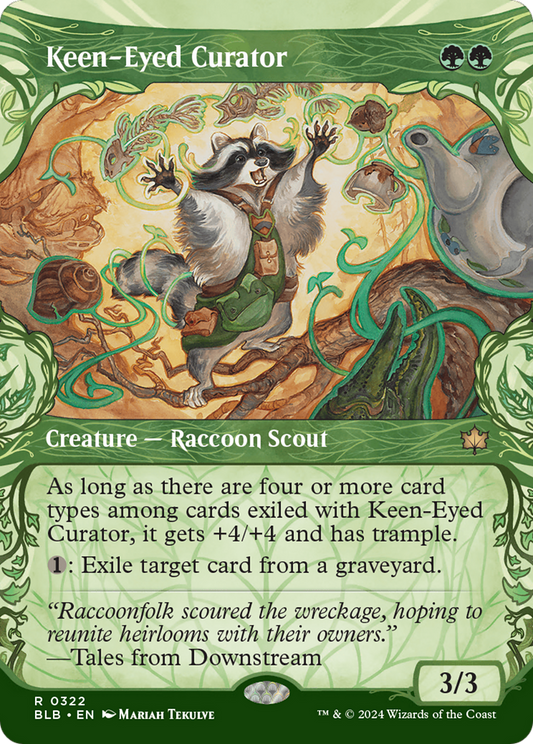 Keen-Eyed Curator (BLB-322) - Bloomburrow: (Showcase) (Borderless)