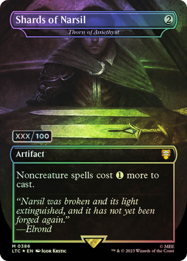 Thorn of Amethyst (LTC-386) - Tales of Middle-earth Commander / Shards of Narsil (Borderless) Foil