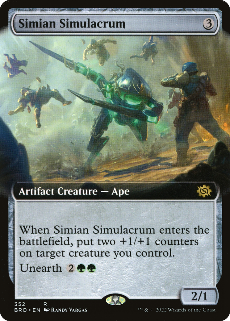 Simian Simulacrum (BRO-352) - The Brothers' War: (Extended Art) Foil
