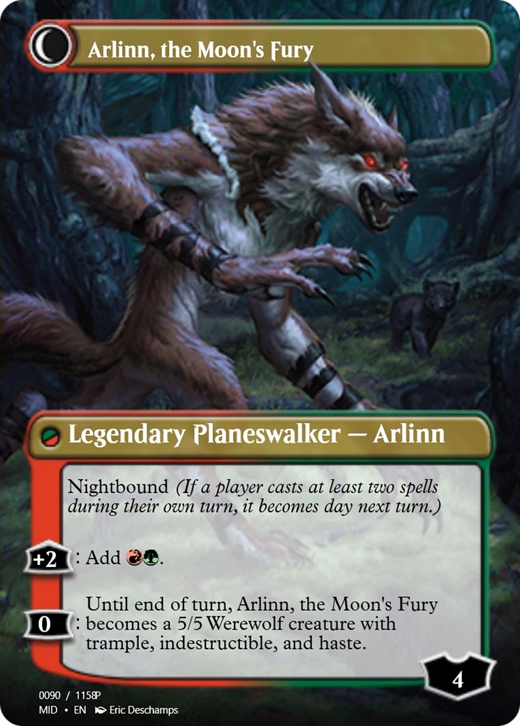 Arlinn, the Pack's Hope // Arlinn, the Moon's Fury (PRM-94060) - Magic Online Promos