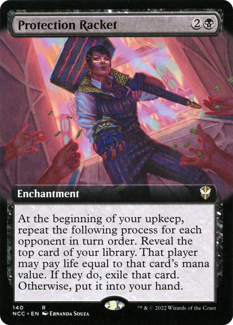 Protection Racket (Extended Art) (NCC-140) - New Capenna Commander: (Extended Art)
