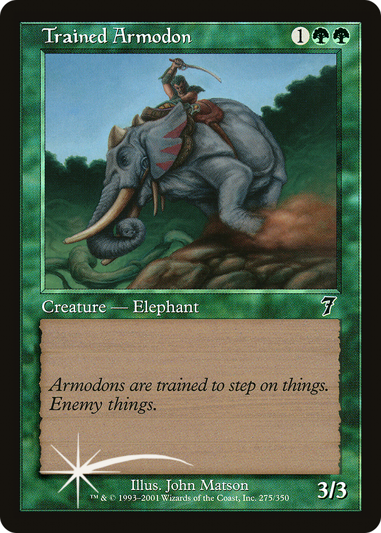Trained Armodon (7ED-275★) - Seventh Edition Foil