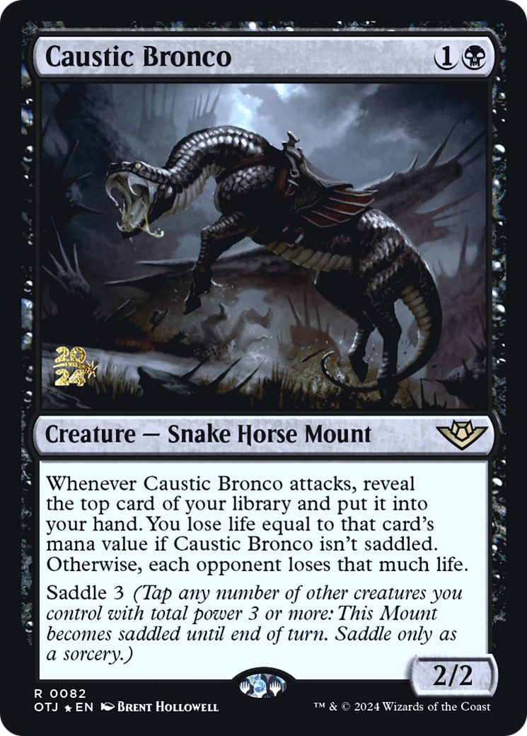 Caustic Bronco (PRE-082) - Outlaws of Thunder Junction Promos Foil