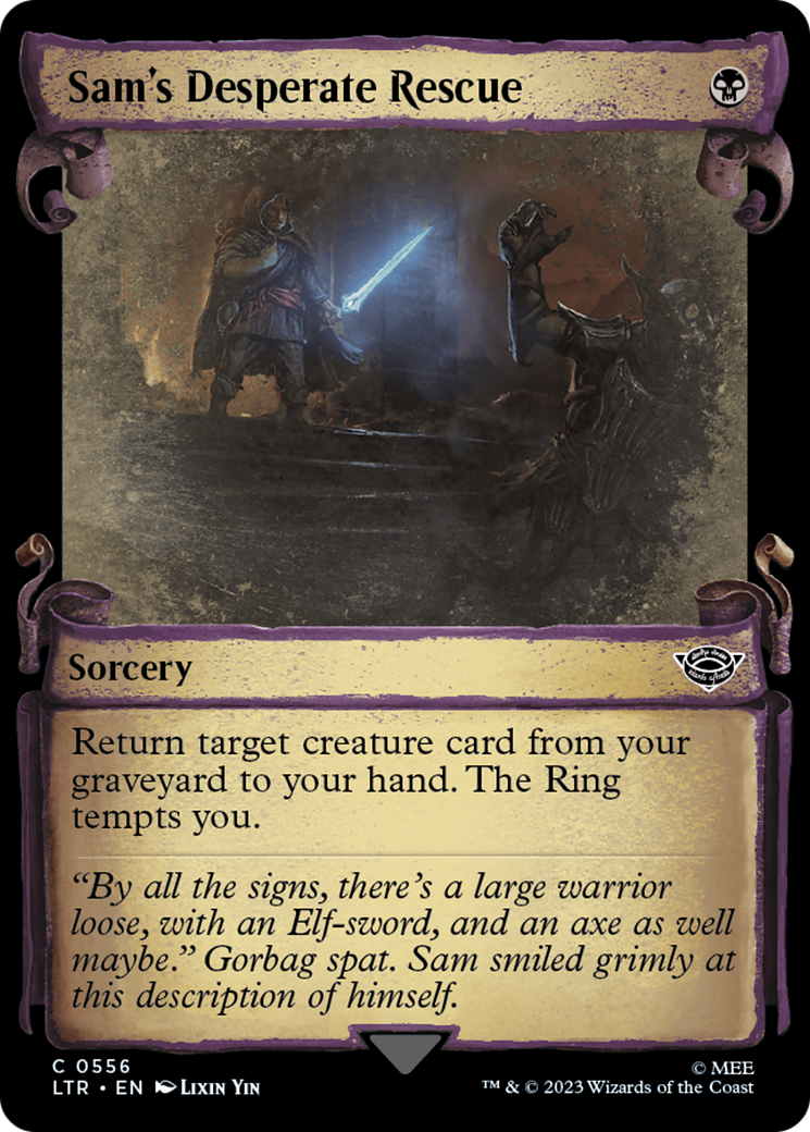 Sam's Desperate Rescue (LTR-556) - The Lord of the Rings: Tales of Middle-earth: (Showcase) Foil