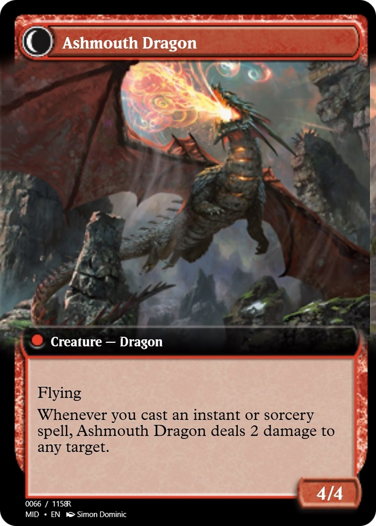 Smoldering Egg // Ashmouth Dragon (PRM-94012) - Magic Online Promos Foil