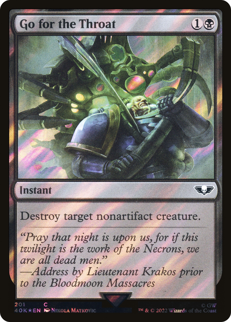 Go for the Throat (40K-201) - Warhammer 40,000 Commander Foil