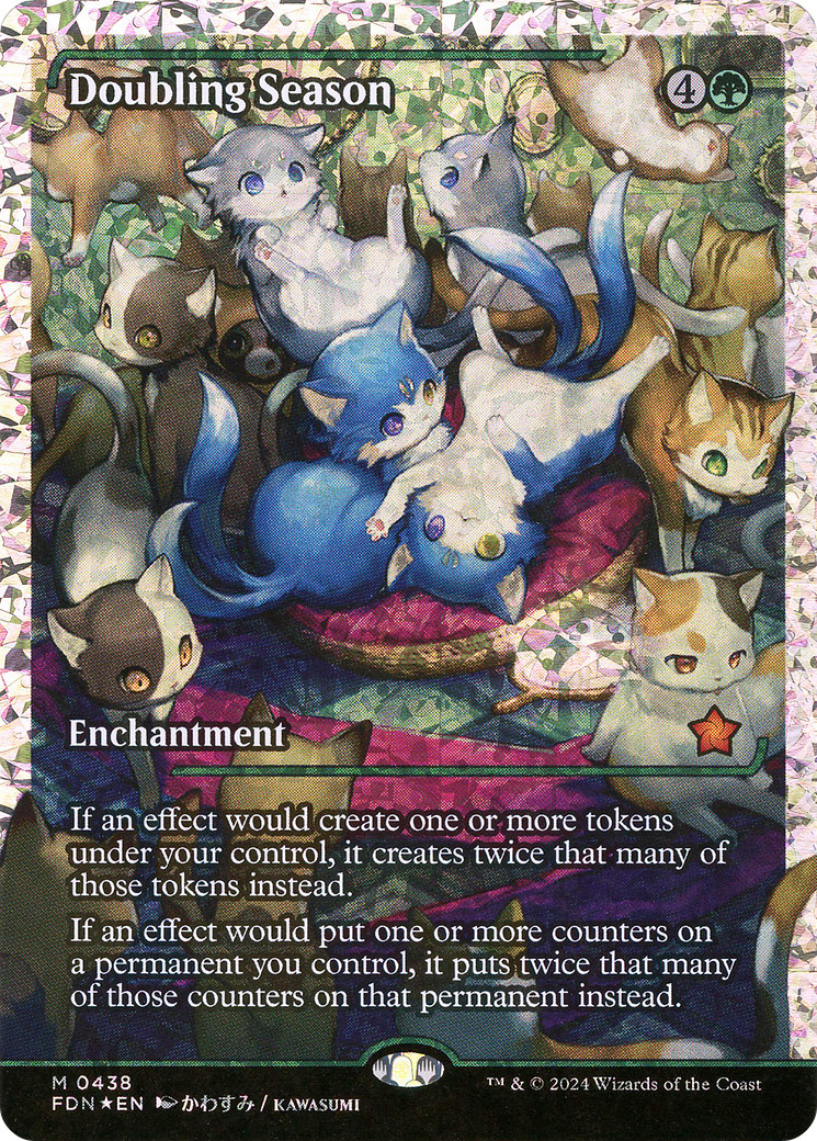 Doubling Season (FDN-438) - Foundations: (Showcase, enchantment) Foil