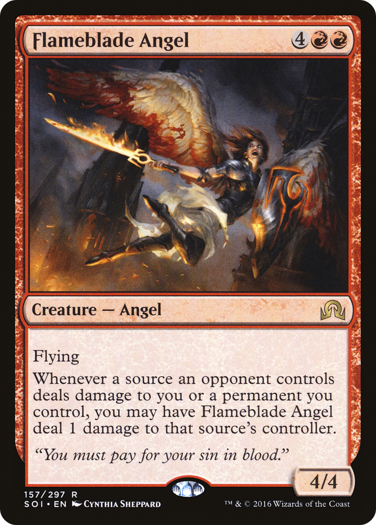 Flameblade Angel (SOI-157) - Shadows over Innistrad Foil