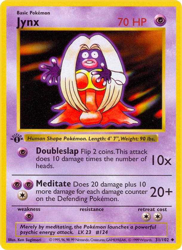 Jynx (031/102) [Base Set Shadowless (Unlimited)]