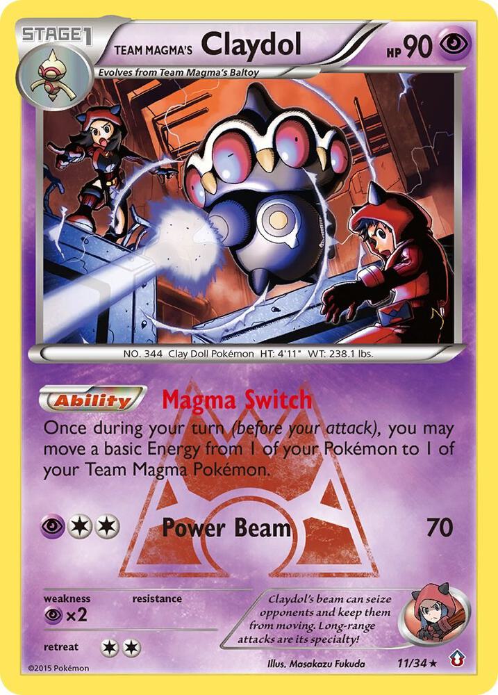 Team Magma's Claydol (11/34) [Double Crisis]