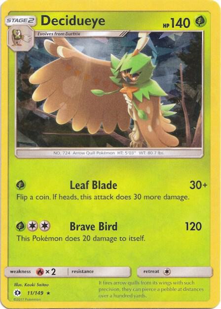 Decidueye - 011/149 (Cracked Ice Holo) [Deck Exclusives]