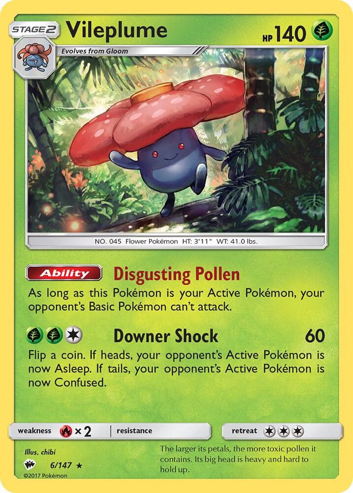 Vileplume (6/147) [SM Burning Shadows]
