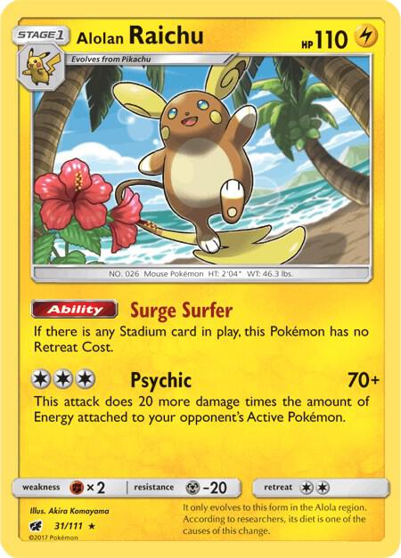 Alolan Raichu (31/111) [SM Crimson Invasion]
