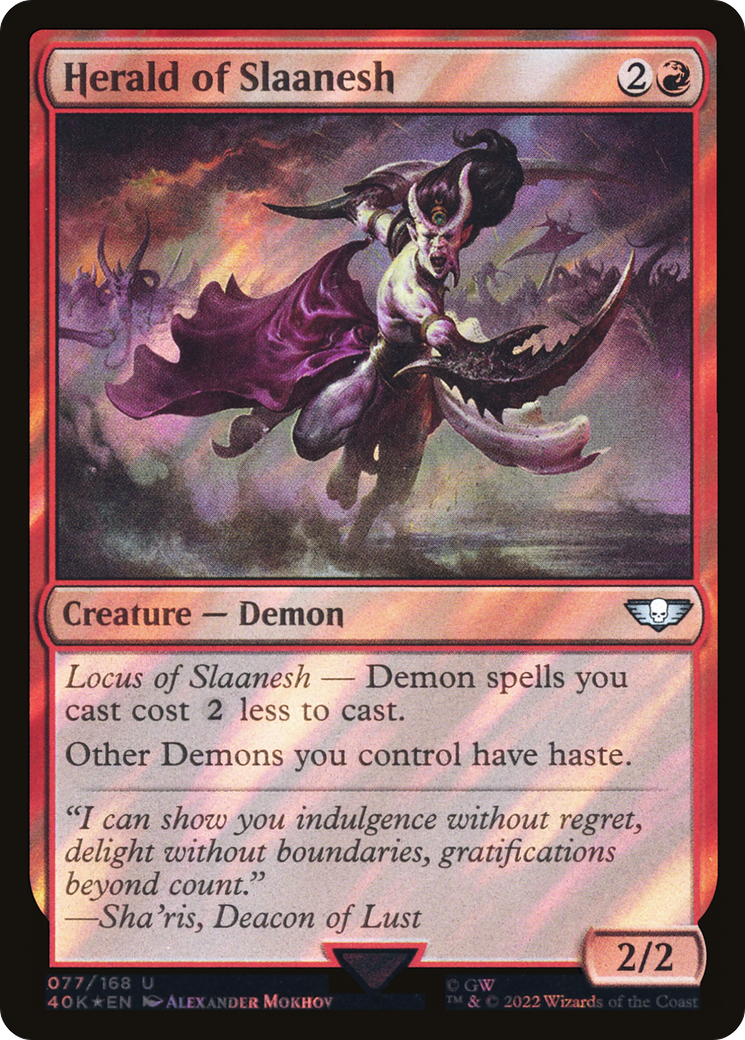 Herald of Slaanesh (40K-077) - Warhammer 40,000 Commander Foil