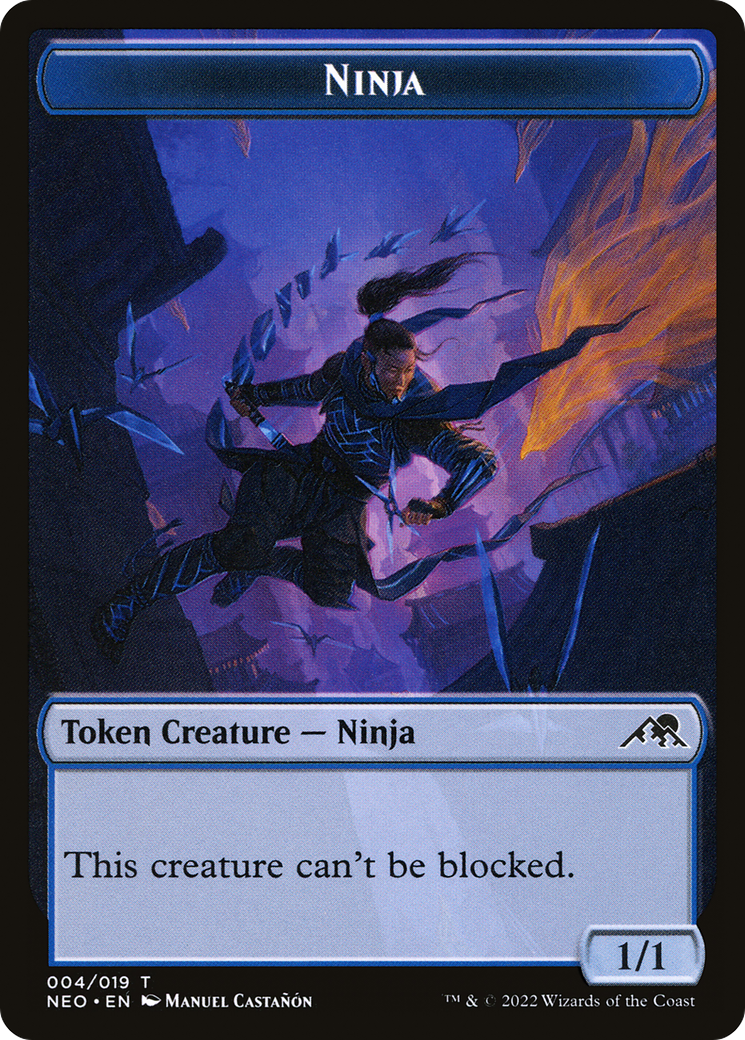 Ninja (NEO-004) - Kamigawa: Neon Dynasty Tokens Foil