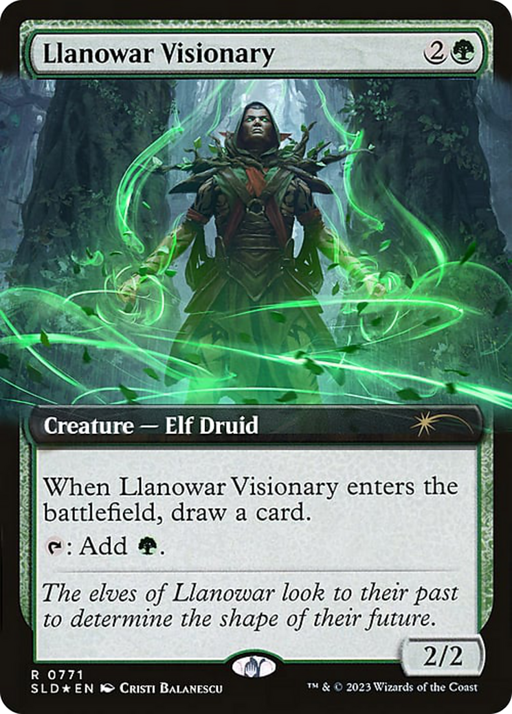 Llanowar Visionary (SLD-771) - Secret Lair Drop: (Extended Art) Foil