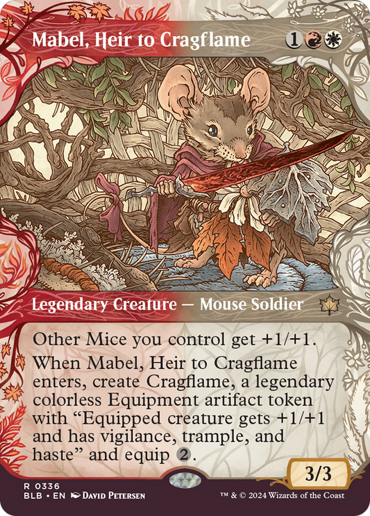 Mabel, Heir to Cragflame (BLB-336) - Bloomburrow: (Showcase) (Borderless)