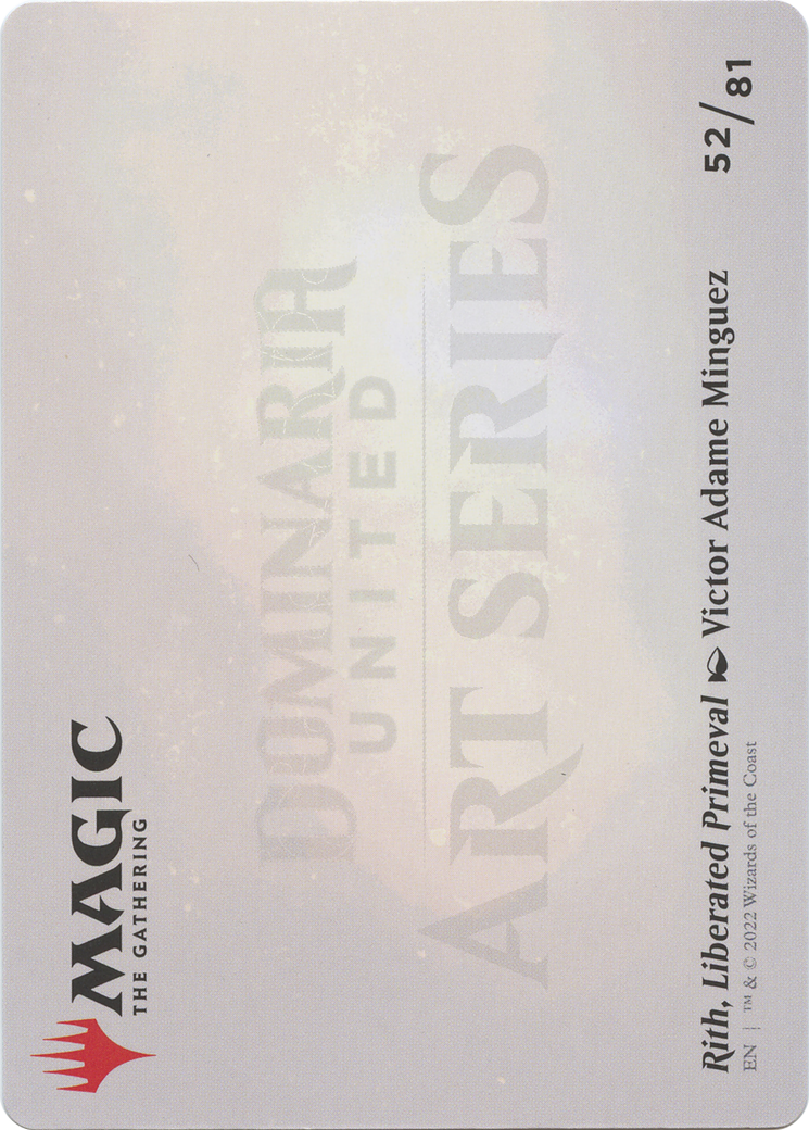 Rith, Liberated Primeval // Rith, Liberated Primeval (ADMU-052) - Dominaria United Art Series (Borderless) Foil