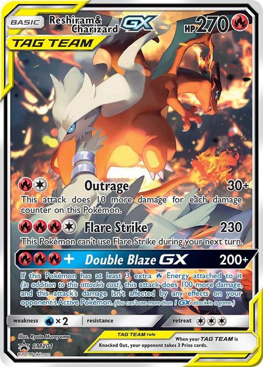Reshiram & Charizard GX - SM201 [SM Promos]
