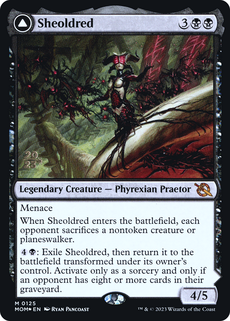 Sheoldred // The True Scriptures (PRE-125) - March of the Machine Promos Foil